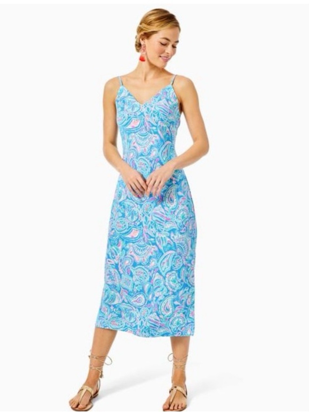 Lilly Pulitzer Maretta Bias Midi Slip Dress Size M